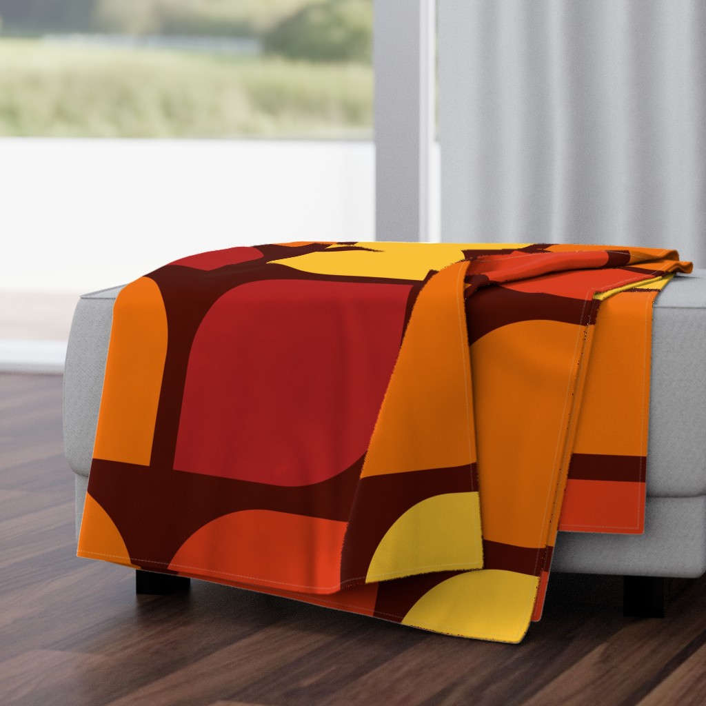 Bauhaus retro geometry 5 Throw Blanket