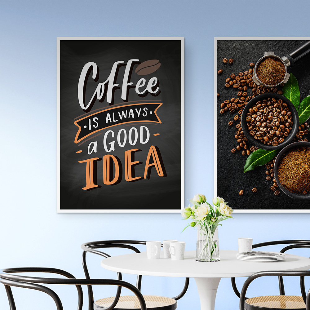 Coffee Lettering Poster Print, Good Morning Coffee Poster, Coffee Lover Gift
