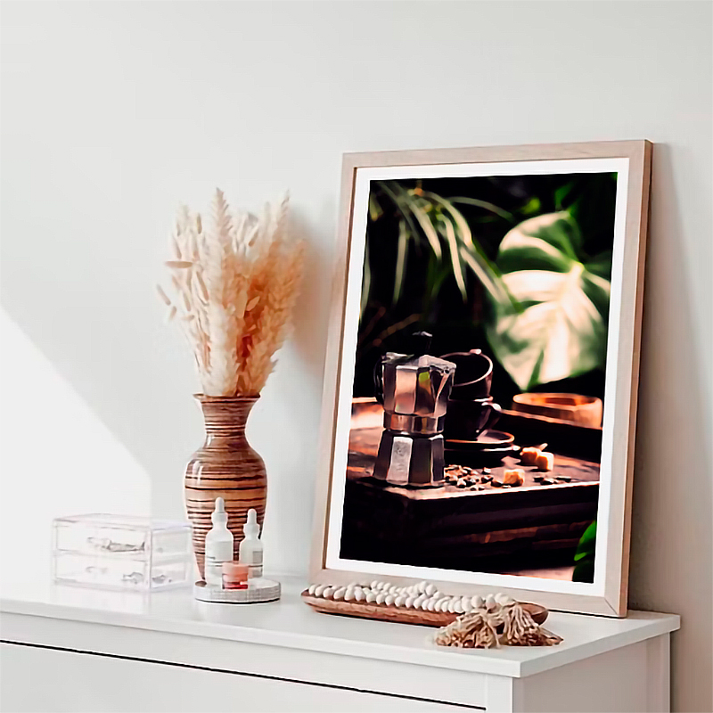 Coffee Pot On A Tray - coffee vintage poster