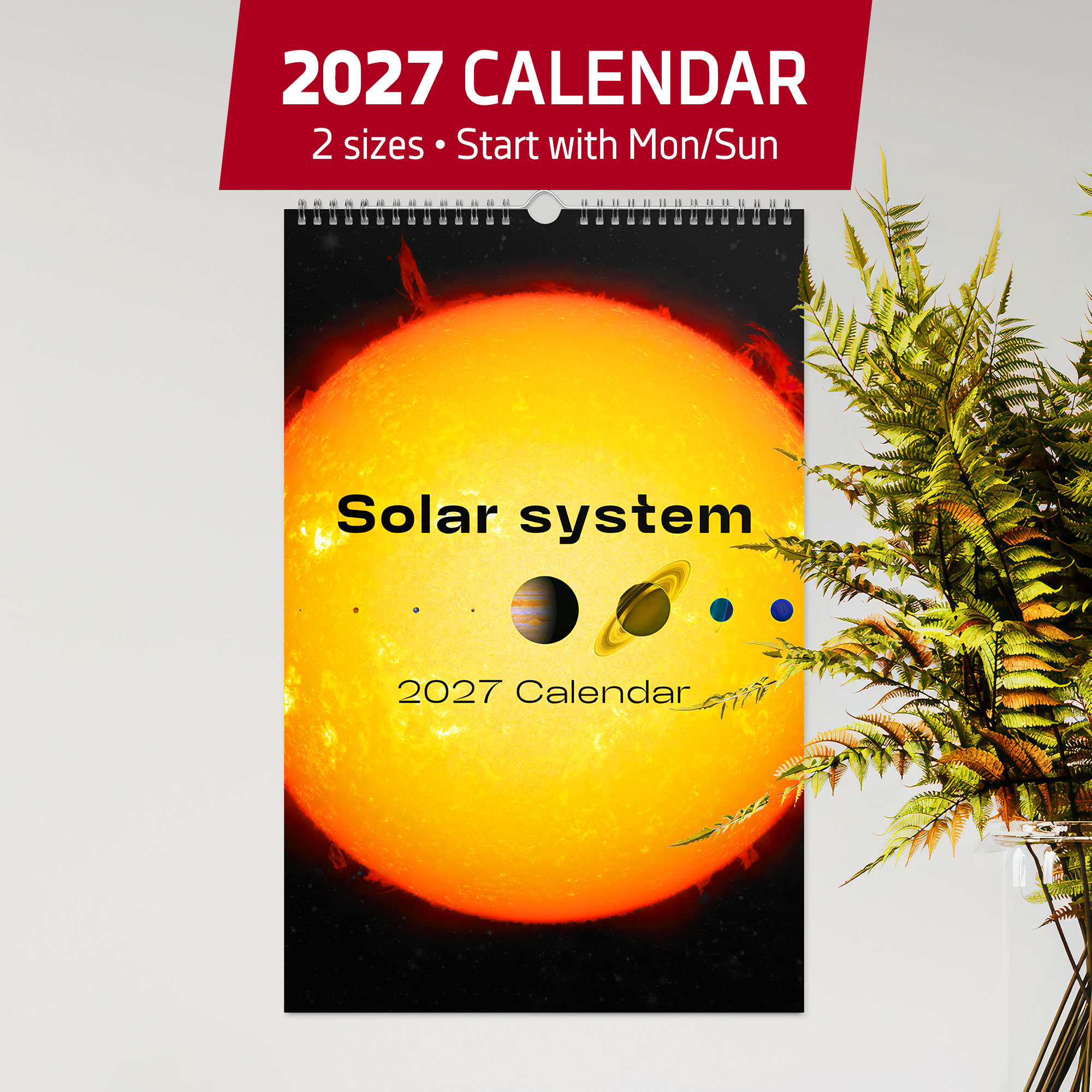 Solar System Calendar – 2027 Space Calendar