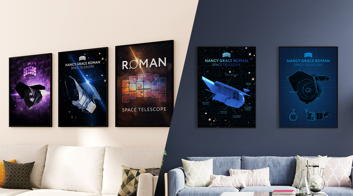 Nancy Grace Roman space telescope posters and art