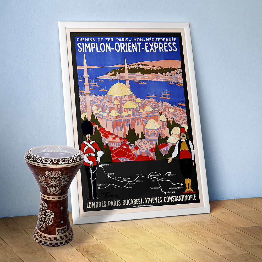 Orient Express, Simplon, Istanbul, Turkey, 1900 — retro vintage travel poster