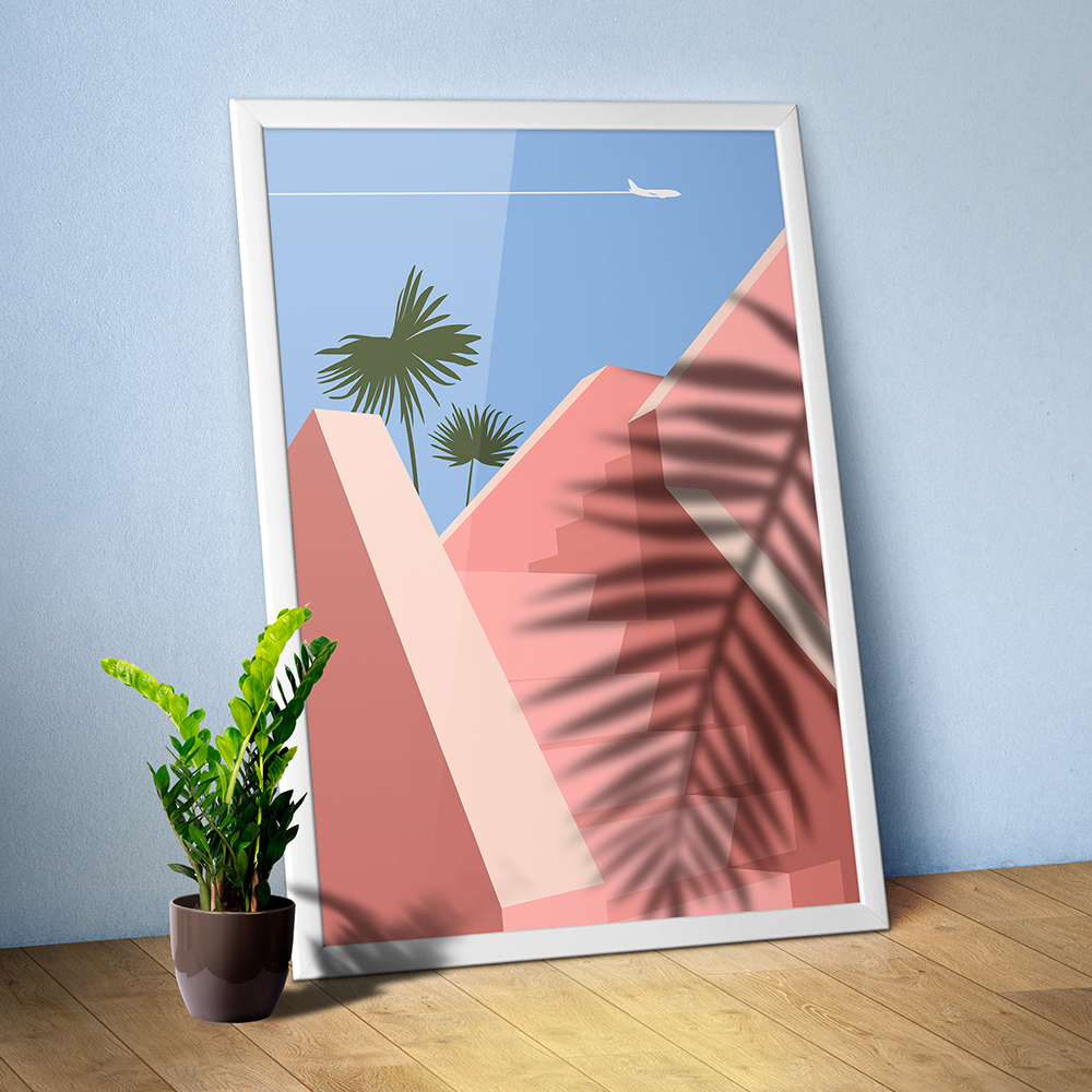 Boho wall art: Egypt, Morocco, Tunisia travel poster — travel print, wall decor