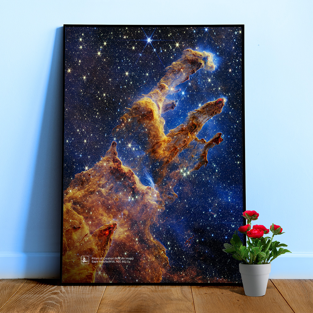 JWST Pillars of Creation 2022 (James Webb/JWST), Eagle Nebula M16 — Space poster