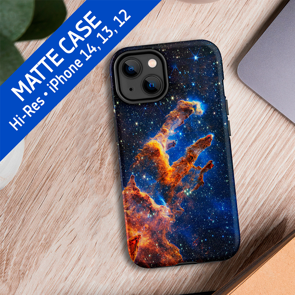 JWST Pillars of Creation 2022 (James Webb/JWST) — Tough Matte iPhone case (iPhone 14 case / iPhone 13 case / iPhone 12)