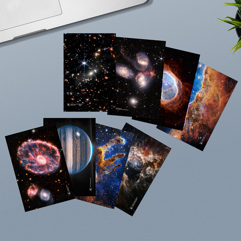 James Webb's First Deep Field & Pillars of Creation 2022 (James Webb/JWST) — Set of space postcards (8 different items in a pack)