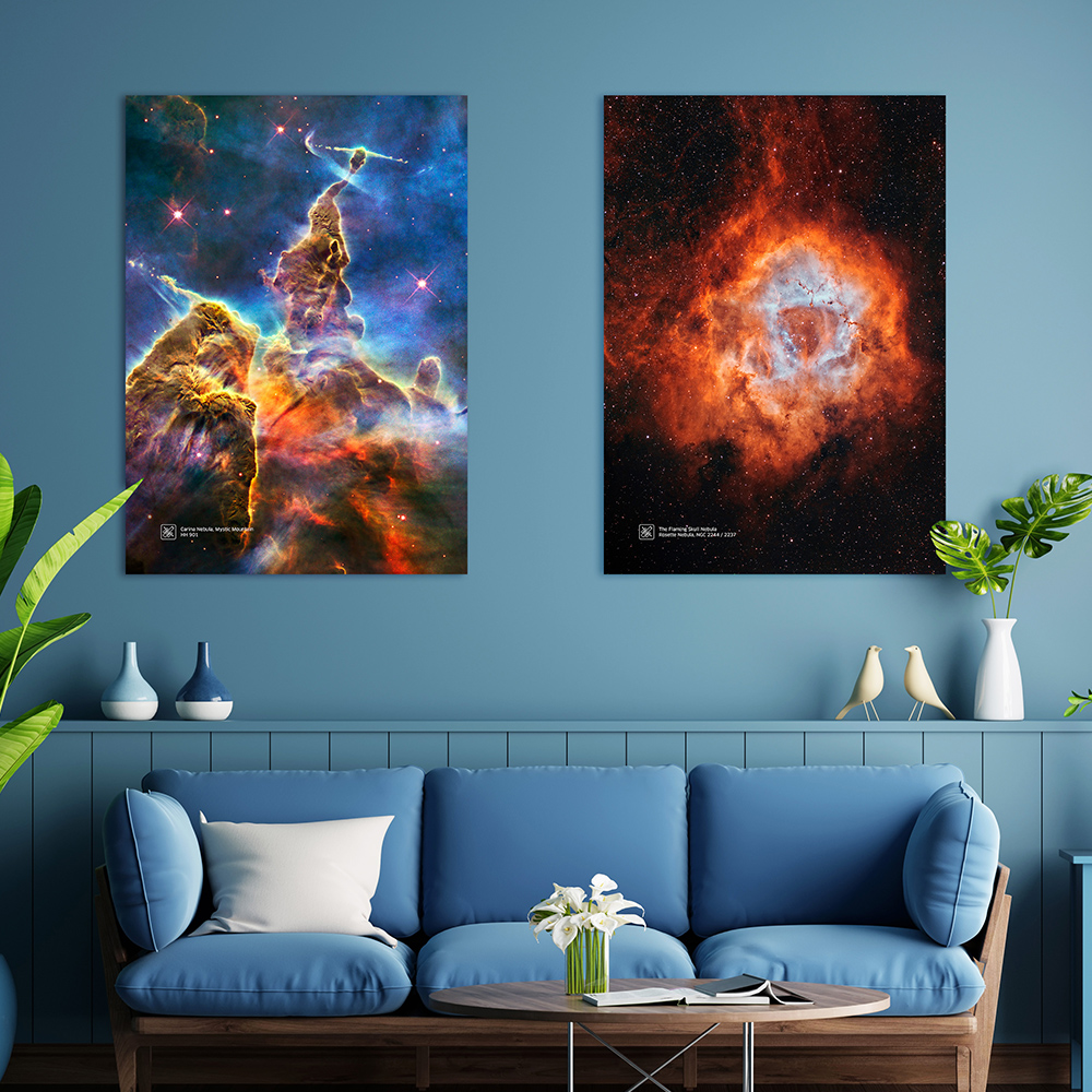 Carina Nebula, Mystic Mountain. HH 901 (Hubble telescope) — space poster