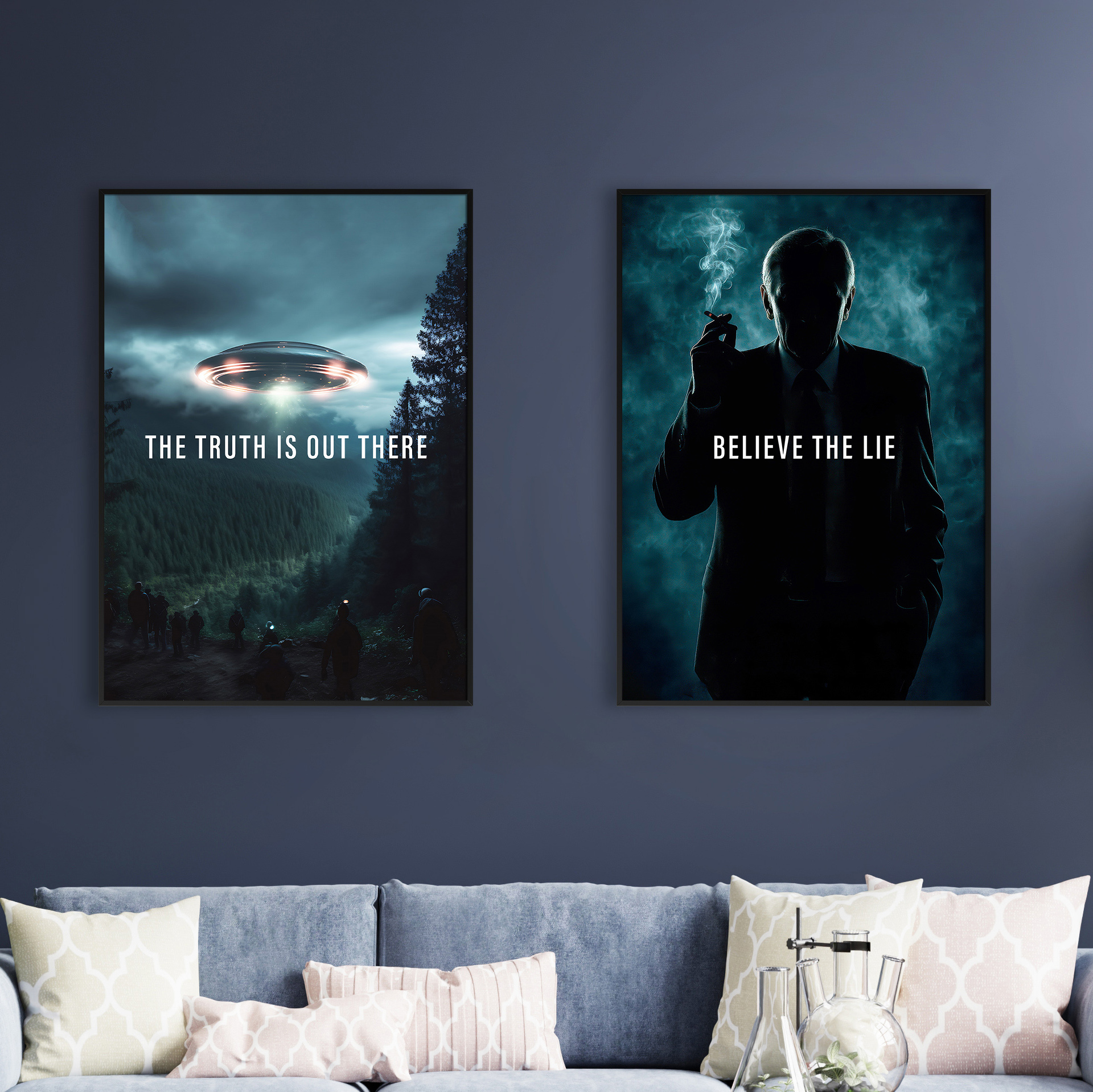 Believe the Lie/The X-Files poster, Cigarette Smoking Man, S04E24 1997 — sci-fi poster