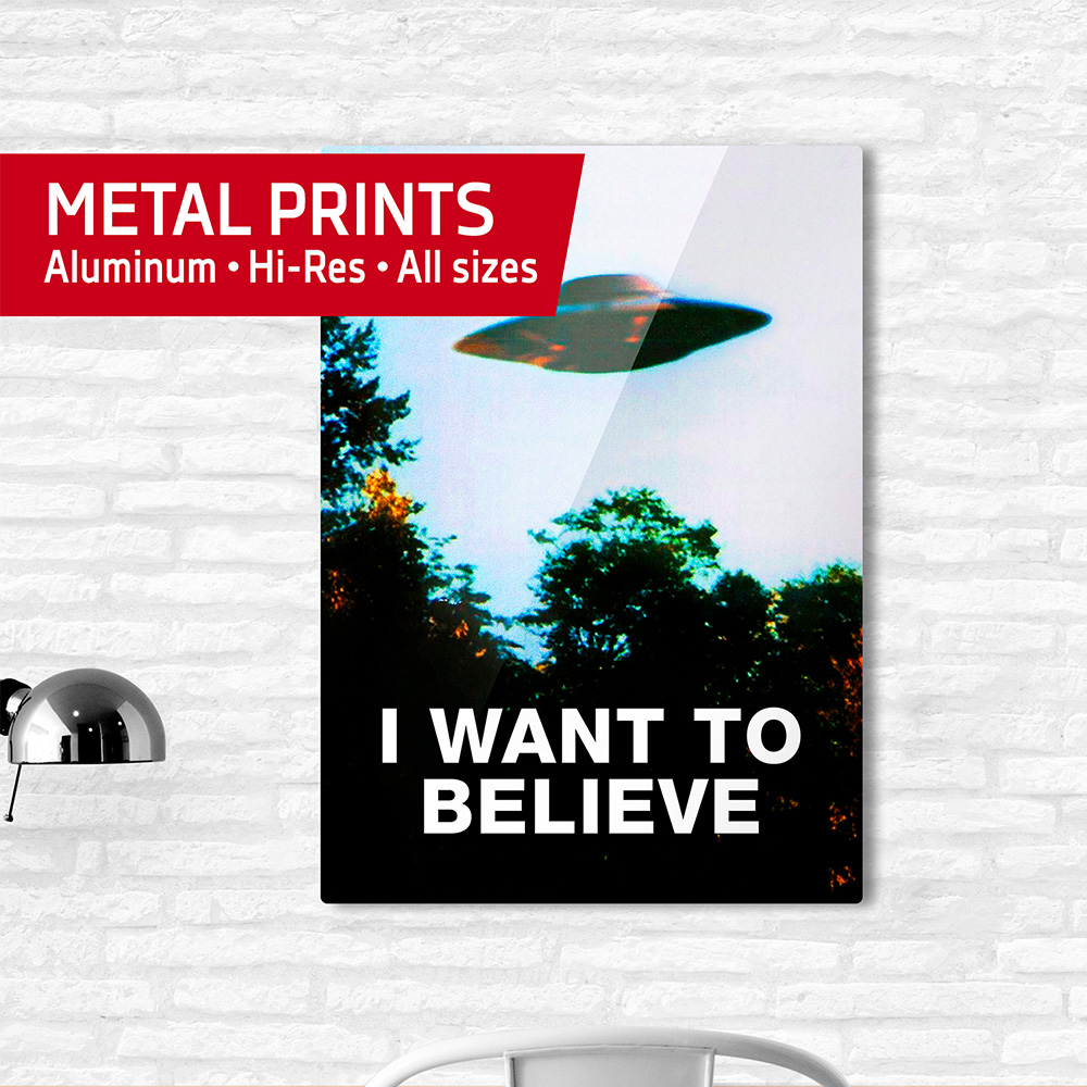 I want to believe. Original poster, The X-Files poster — Metal prints