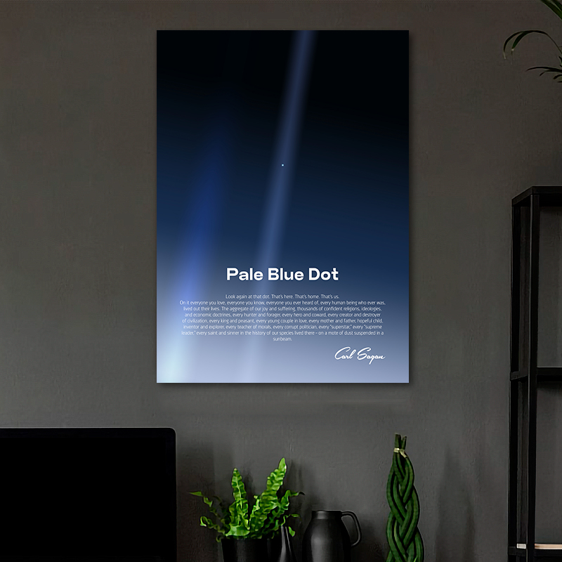 Pale Blue Dot - metal print, Displate