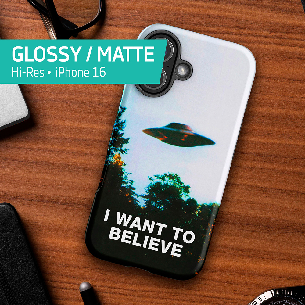 I want to believe. Original poster The X-Files poster — Tough Case for iPhone 16 (Glossy/Matte)