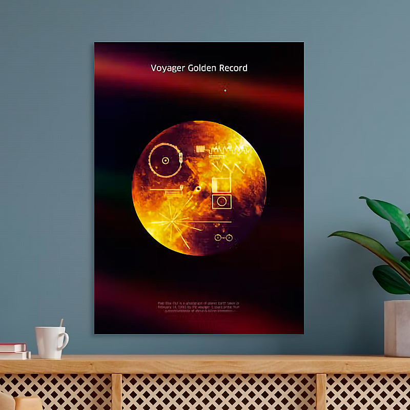 Displate, Voyager 1 Golden Record metal print