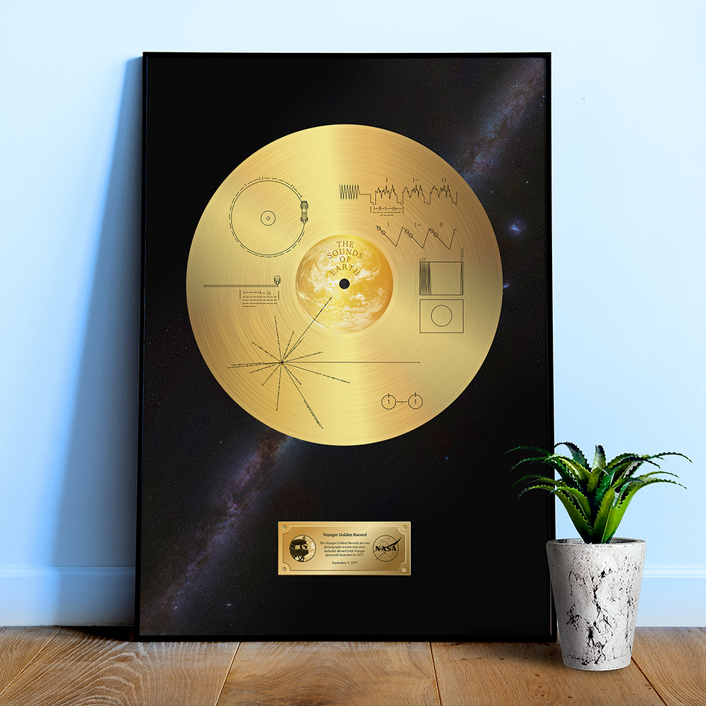 Voyager 1 Golden Record — space poster, science print