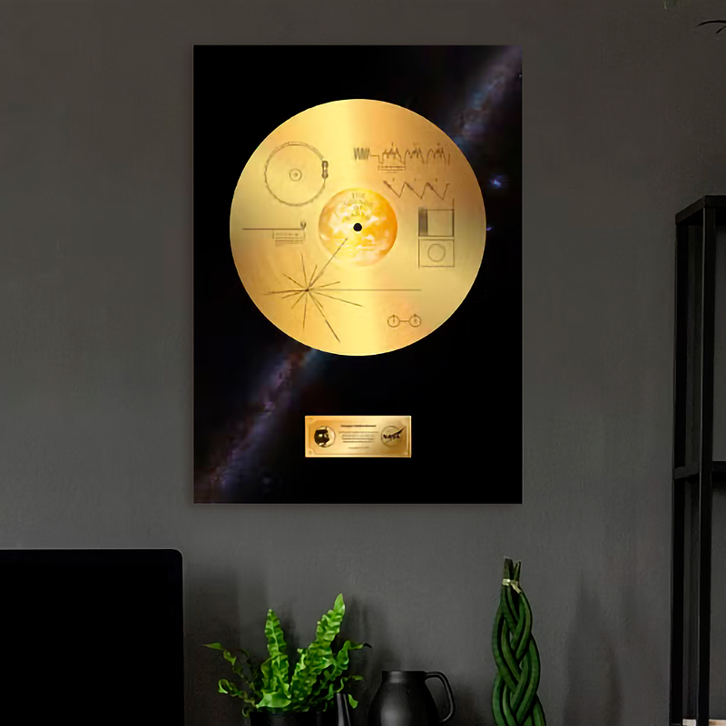 Voyager 1 Golden Record metal print