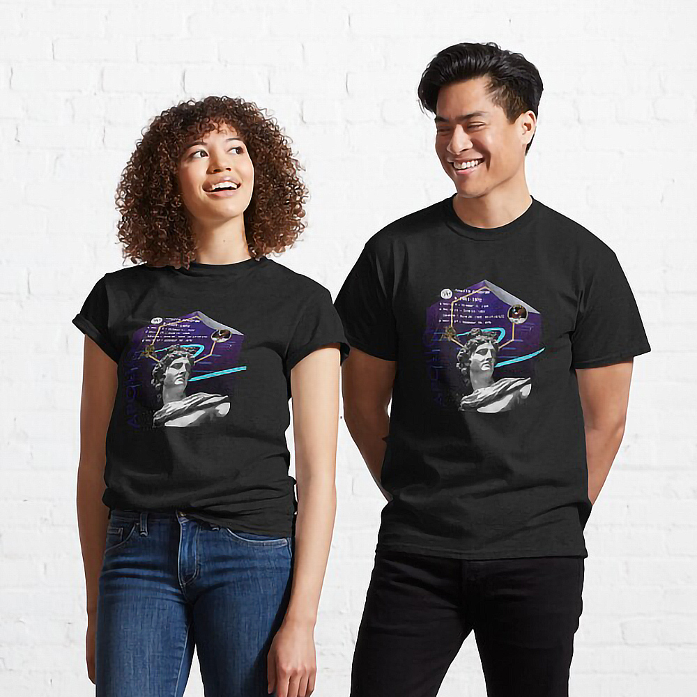 Ancient Gods and Planets: NASA Apollo program (1961–1972) [synthwave/vaporwave/retrowave/cyberpunk] Classic T-Shirt