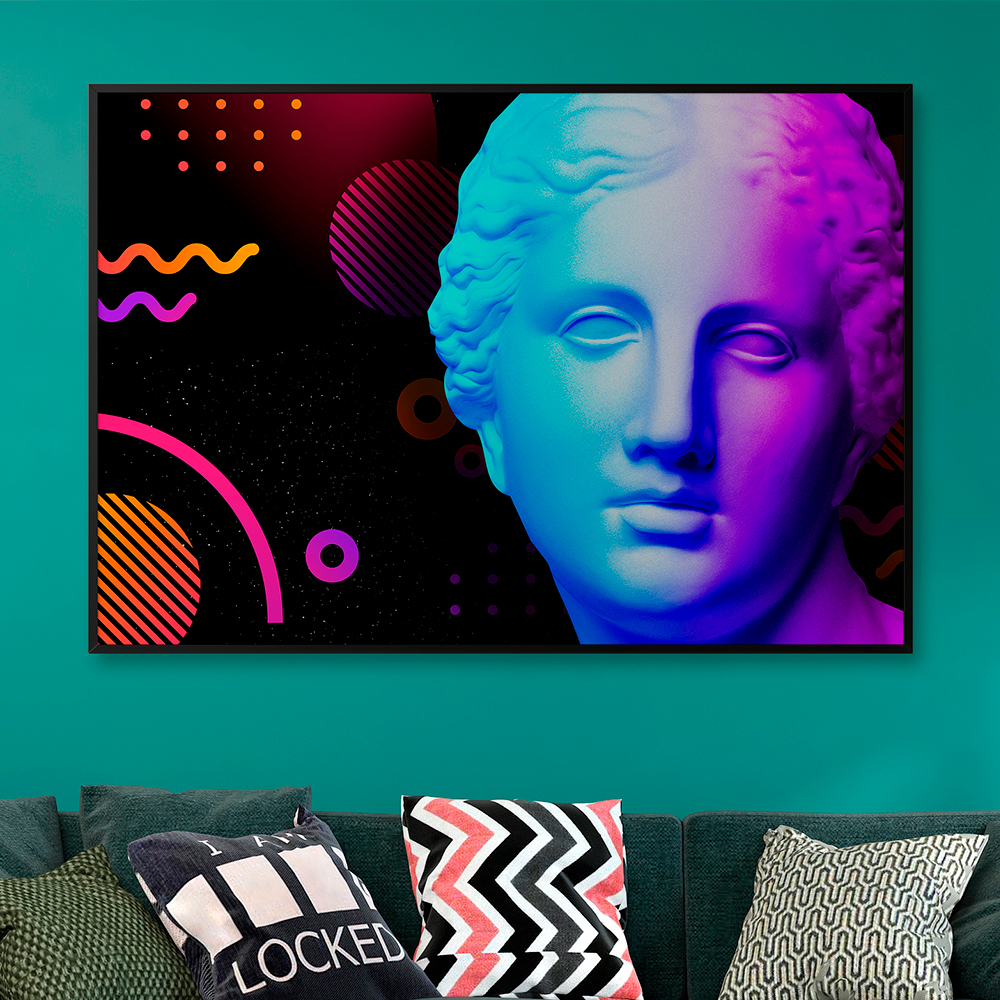 Vaporwave poster: Venus de Milo [synthwave/cyberpunk/outrun] — anime poster