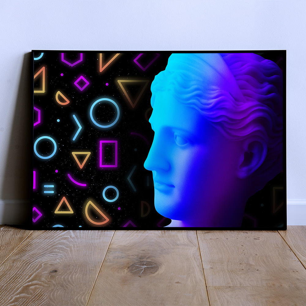 Vaporwave poster: Ancient neon gods #4 Ceres/Demeter (synthwave) - poster