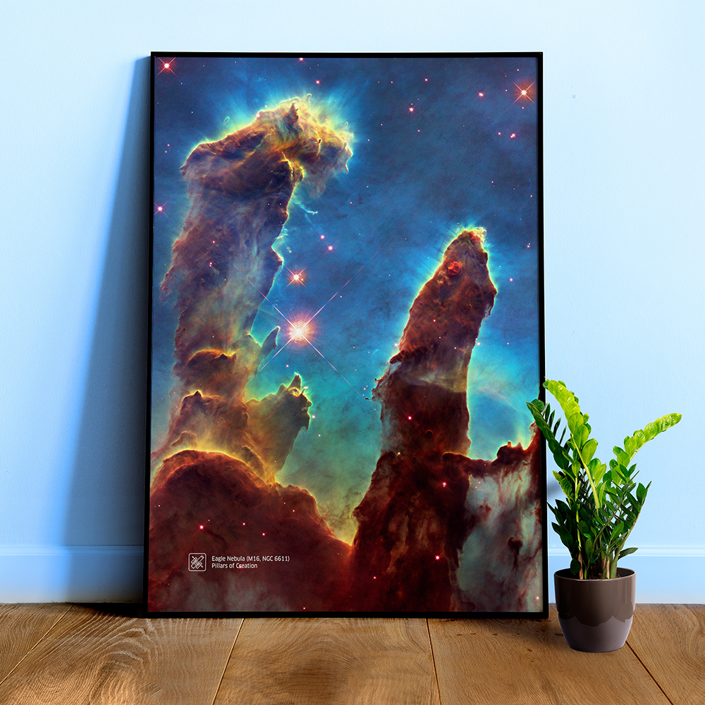Eagle Nebula M16, NGC 6611 - NASA Hubble Space Telescope — space poster