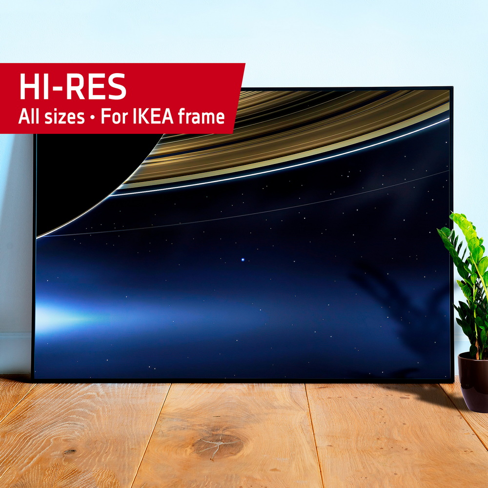 Pale Blue Dot poster, Cassini probe, July 19 2013, Saturn — Space photo poster