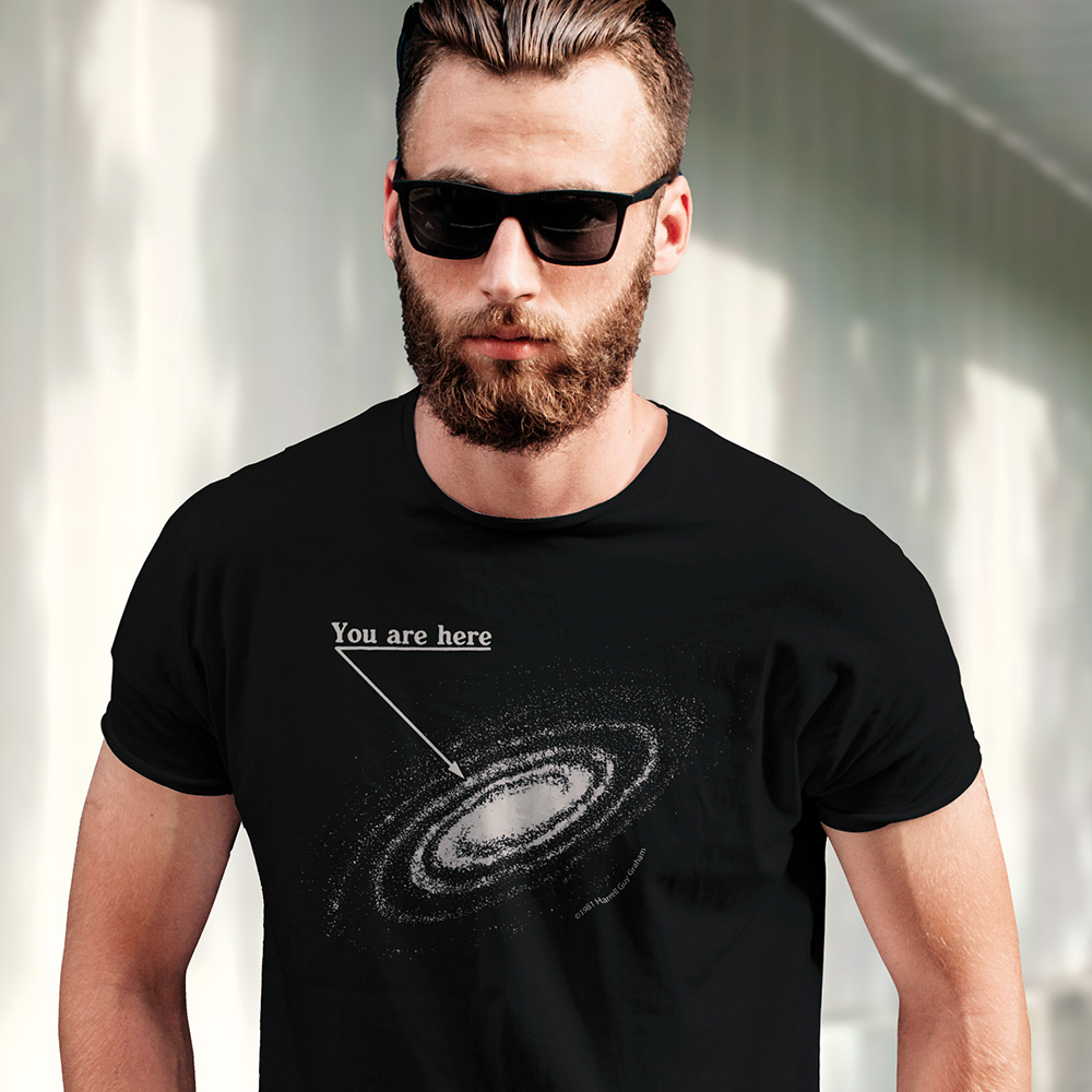 You are here: Milky Way galaxy map — Short-Sleeve Unisex T-Shirt