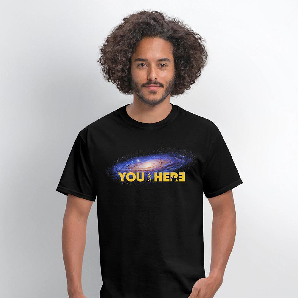 You are here: Milky Way galaxy map with emoji — SpreadShirt.com T-shirt