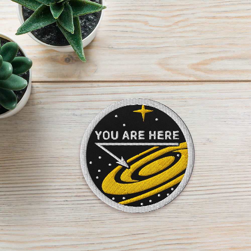 You are here: Milky Way galaxy map — Embroidered patch, space patch