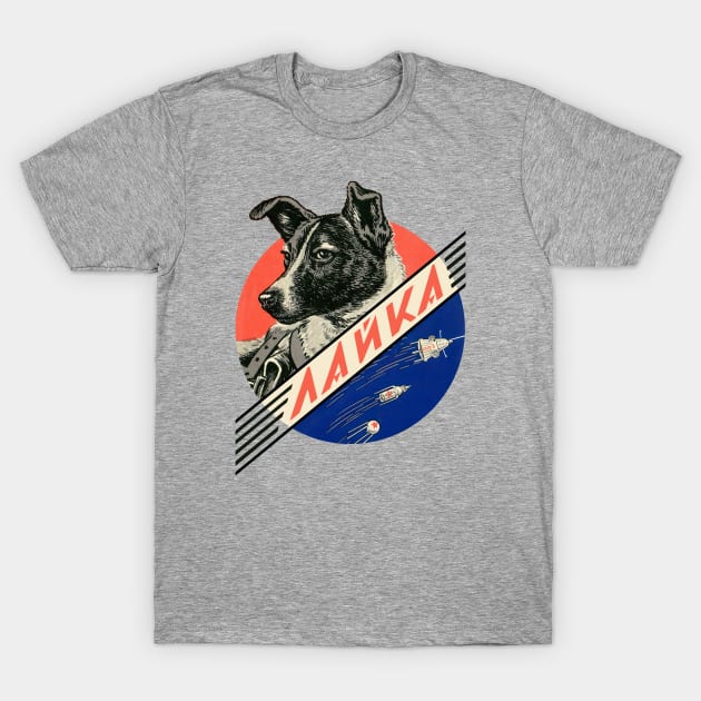 Laika, first space dog — Soviet vintage space T-Shirt